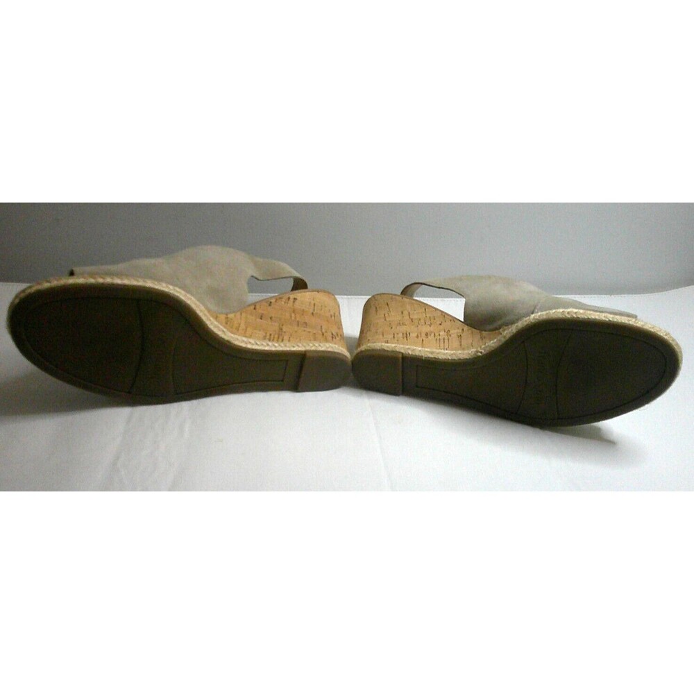 Franco Sarto Julien Suede and Cork Sandal. Taupe  Wiith Box  Size 9 . - Picture 6 of 8